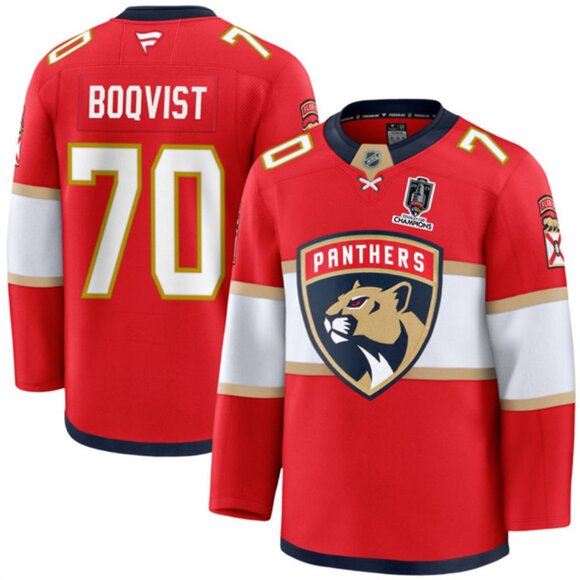 Mens Jesper Boqvist 2025 SC‌ CH Jersey Red Stitched